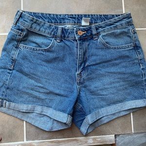 Denim mom jean shorts